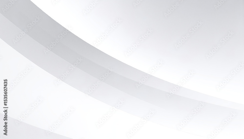 Poster a clean white background featuring elegant, flowing curved lines in soft shades of gray, creating a 