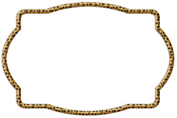 Decorative frame without background leopard fur