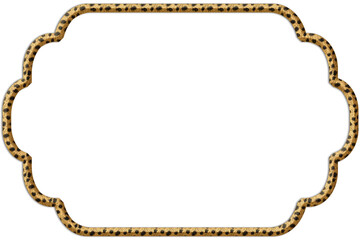 Decorative frame without background leopard fur