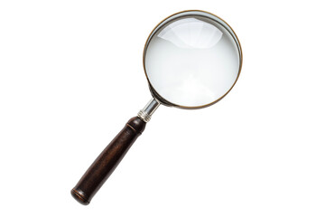 Simple Magnifier for Inspection or Study – Isolated on Clean Background