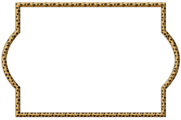 Decorative frame without background leopard fur
