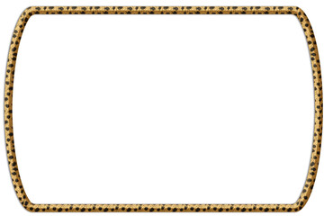 Decorative frame without background leopard fur