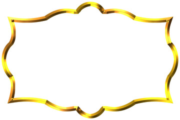 gold metallic 3D arrow