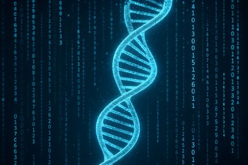 Digital DNA strand genetic code background