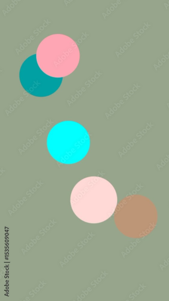 Poster abstract circle animation. moving geometric shapes in motion.