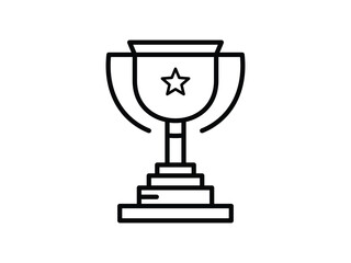 Flat Style Trophy Vector for Success and Achievement