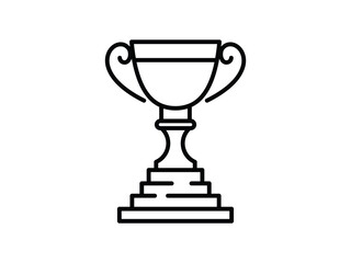 Iconic Trophy Cup Design in Line Art Style