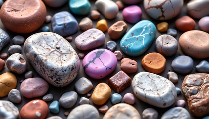 high quality, modern digital art of stones with vibrant contrast, smooth gradients, minimalist composition
