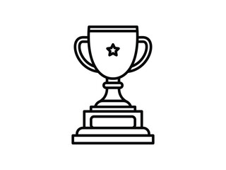 Trophy Outline Vector Graphic Design