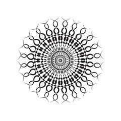 Intricate Circular Mandala Pattern – Geometric Decorative Design