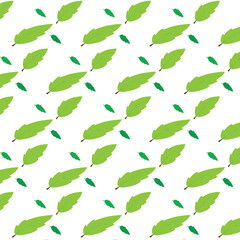 seamless green leaf pattern - nature botanical background 