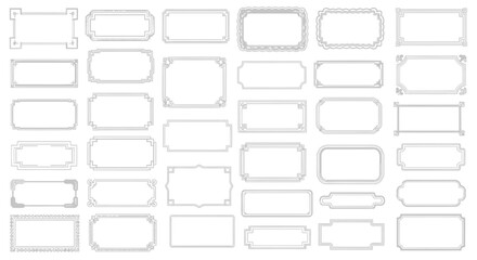 Obraz premium Collection of Elegant Ornamental Frames Decorative Borders for Design Projects