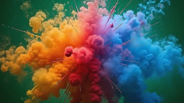 framing angstrom productive park background, burst dazzling powder skin flowers beautifully, issue layer of brilliant dye that wave and sparkle softly.