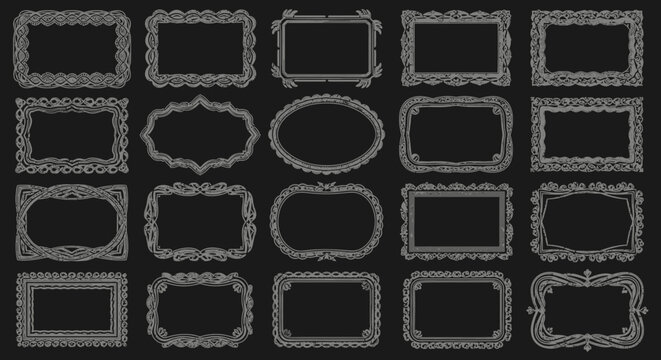 Elegant Ornate Frame Collection 24 Decorative Border Designs for Vintage Projects