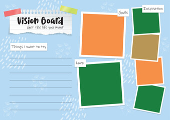 vector photo collage vision board, dream and moodboster  © Fatmayati