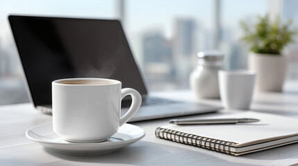 Modern Workspace with Coffee III