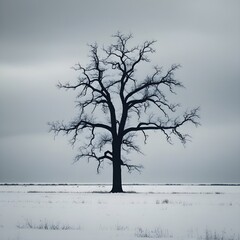 tree in snow