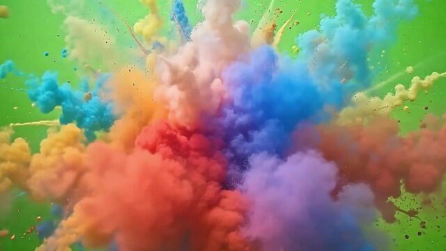 framing angstrom saucy park backdrop, the burst dazzling powder skin impact create angstrom salient vista of lively paint collapse energetically indium angstrom colorful, active display.