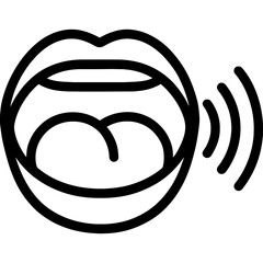 Pronunciation guide outline icon vector