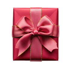 Red Gift Box with Pink Ribbon