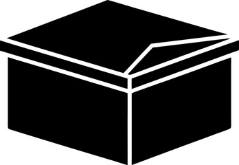 Box Silhouette Vector Illustration 