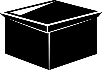 Box Silhouette Vector Illustration 
