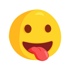 Fototapeta premium Face with Stuck Out Tongue