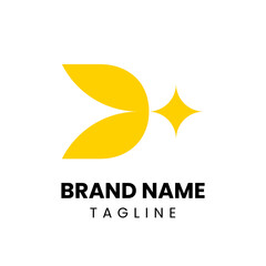 Bold and modern logo featuring letter D with a star accent. A versatile design for personal branding, startups, and creative industries aiming for a strong impact.