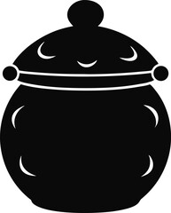 Obraz premium Cookie Jar Silhouette Vector Illustration 