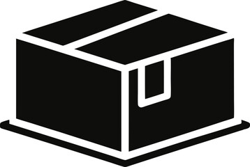 Delivery Box Silhouette Vector Illustration 