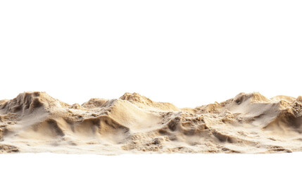 Sand pile scatter PNG background and texture on white background