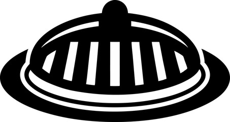 Drain Cover Silhouette Vector Illustration 