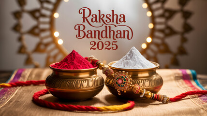 A photo of two bowls of red for Rakhsha Bandhan