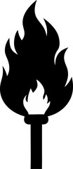 Fire Starter Silhouette Vector Illustration 