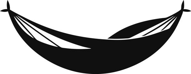Hammock Silhouette Vector Illustration 