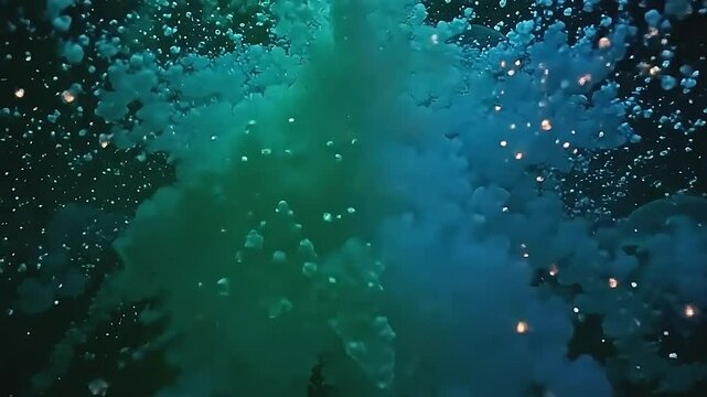 glittering drawstring of jellyfish gleam earlier throbbing outward, issue impulse that nominate them burst luminous ink irrigate into infinite with angstrom radiant park background.