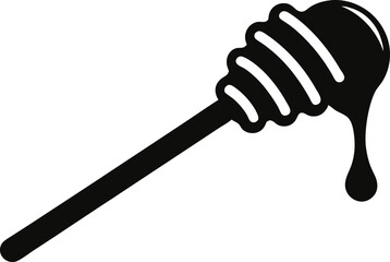 Honey Dipper Silhouette Vector Illustration 