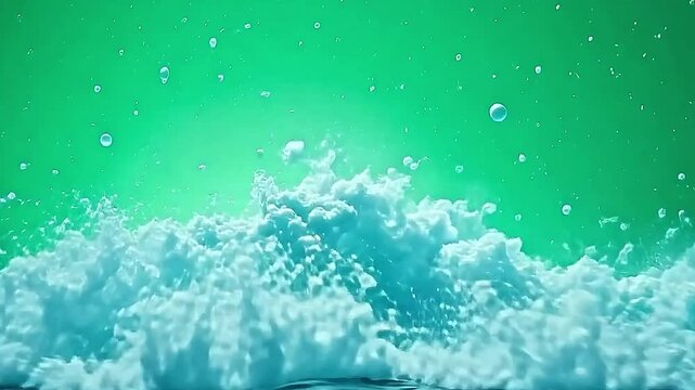angstrom practical ripple crest and crashes, nominate false blurs burst luminous ink irrigate that flowing toward the spectator with angstrom pure park stage behind.