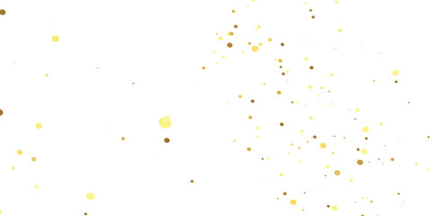 Falling Golden Sparkles and Dazzling Glitter Confetti Drifting Gently Over a Transparent White Background, Creating a Sophisticated and Glamorous Atmosphere for Any Event"
