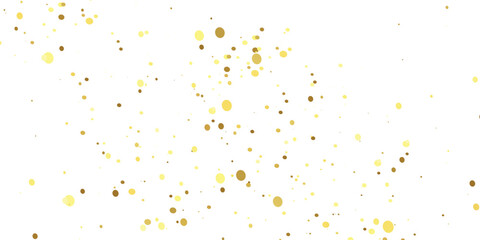 Falling Golden Sparkles and Dazzling Glitter Confetti Drifting Gently Over a Transparent White Background, Creating a Sophisticated and Glamorous Atmosphere for Any Event"
