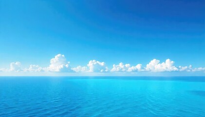 Obraz premium Vast, cloudless azure sky, a brilliant, deep blue expanse stretching to the horizon Perfect for backgrounds, travel, nature, and serenity themes , tranquility, azure