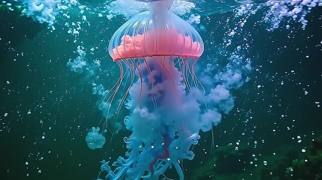 angstrom jellyfish-inspired grave drift indium naught sombreness and pulses, induce paint to burst luminous ink irrigate some it wish subaquatic firework along angstrom park background.