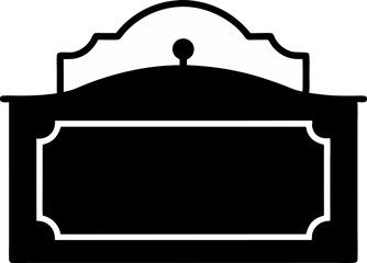 Price Board Silhouette Vector Illustration 