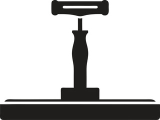 Shaving Razor Stand Silhouette Vector Illustration 