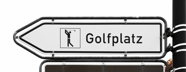 Golfplatz Wegweiser
