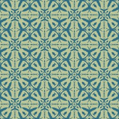 Abstract Pattern with Blue and Yellow Design