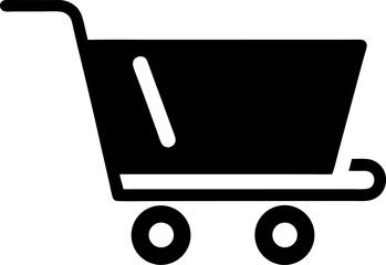 Shopping Cart Silhouette Vector Illustration 