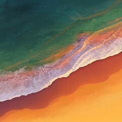 Sunset Gradient over Tranquil Beach