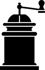 Spice Grinder Silhouette Vector Illustration 