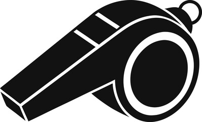 Sports Whistle Silhouette Vector Illustration 
